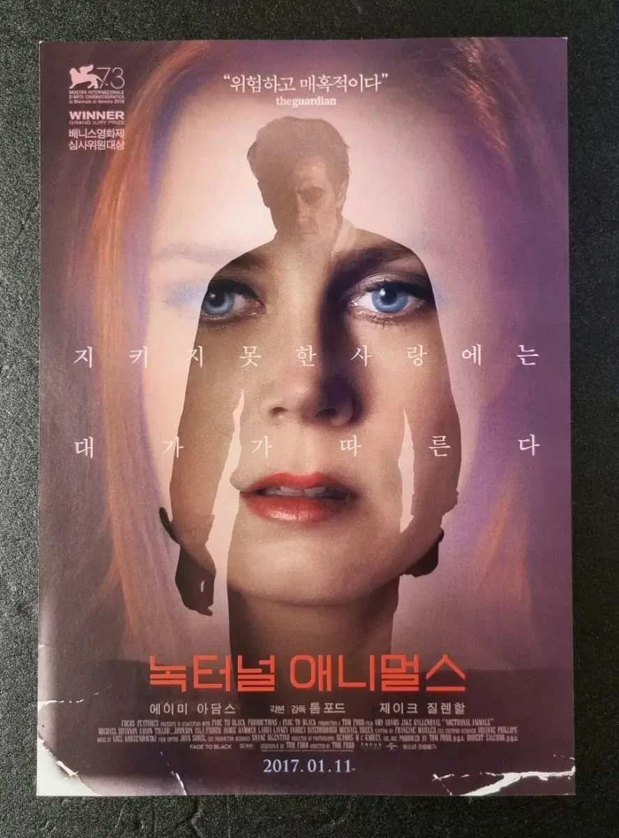 [영화팜플렛] 녹터널애니멀스 (2017) 제이크질렌할 영화전단지